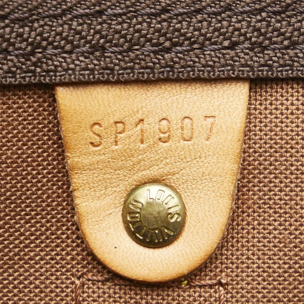LOUIS VUITTON Brown Monogram Leather Keepall 60 Boston Bag